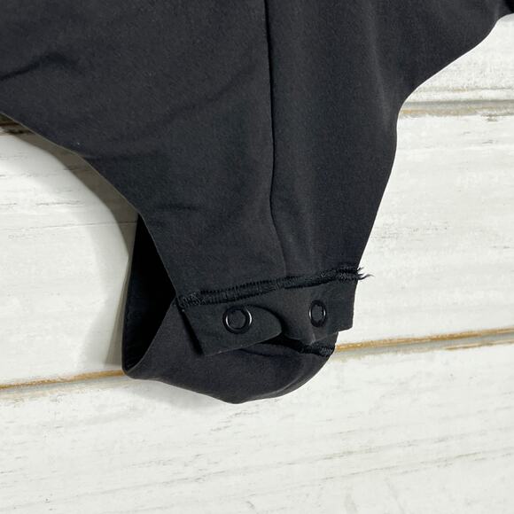 Skims Long Sleeve Plunge V Neck Bodysuit Dark Grey Plus Size 2X - Picture 5 of 7